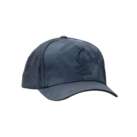 Black Camo Hat With Snake Logo